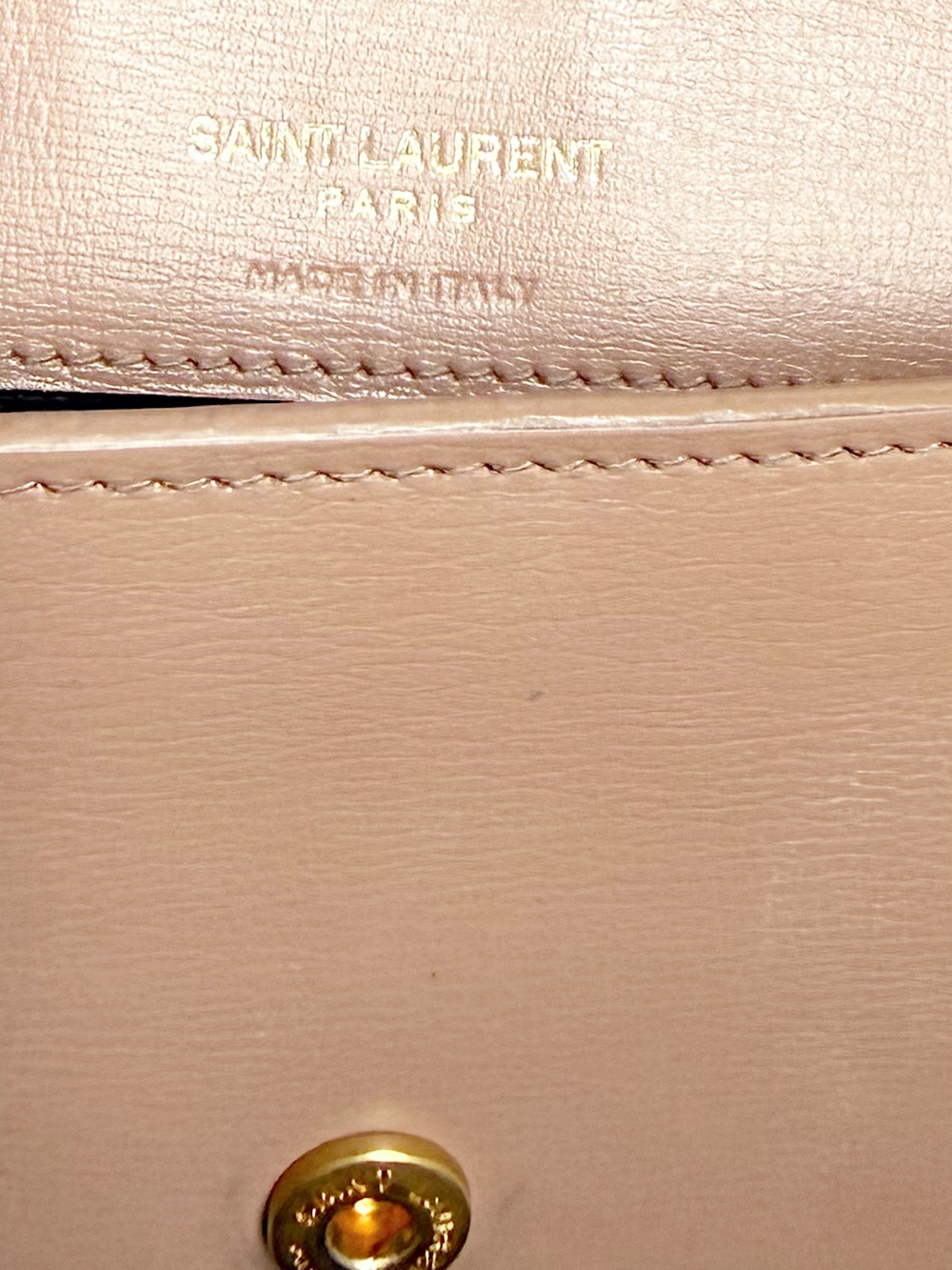 Saint Laurent YSL CASSANDRE PHONE HOLDER SMOOTH LEATHER pink peach crossbody bag - Picture 9 of 14